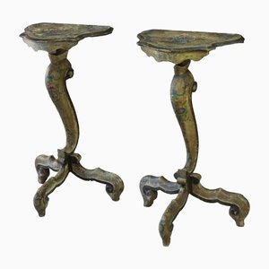 Continental Painted Side Tables, Set of 2