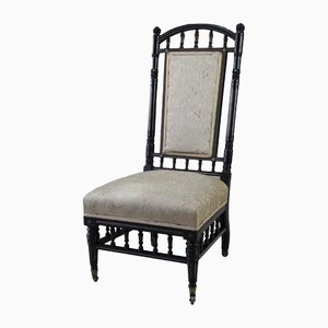 Antique Victorian Ebonised Occasional Chair
