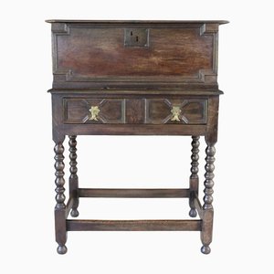 Antique Oak Bible Box on Stand