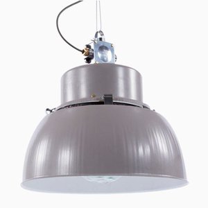 Polnische Fabriklampe mit Prismenglas V1