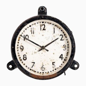 Vintage Industrial Small Cast Iron Wall Clock from Smiths, 1930s