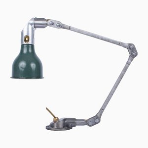 Lámpara de maquinista industrial vintage de Mek-Elek, años 50