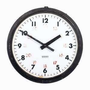 Large Illuminated 24 Hour Railway Clock from Gents of Leicester, 1960s