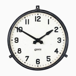 Reloj de estación británico grande de Gents of Leicester, años 30