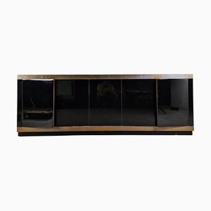 Brass and Lacquer Sideboard from Maison Jansen, 1970s