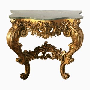 Consolle in legno dorato, XIX secolo