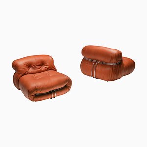 Armchairs by Afra and Tobia Scarpa for Cassina Soriana, 1970s, Set of 2