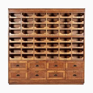 19th Century English Oak Haberdashery Cabinet