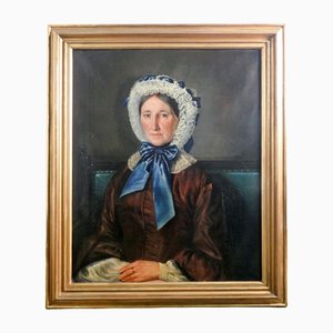 Portrait of Woman, Oil on Canvas, 1800s, Framed