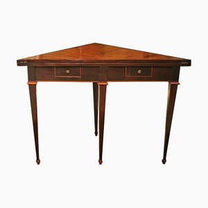 Italian Louis XVI Period Tulipwood and Kingwood Two Drawers Folding Table