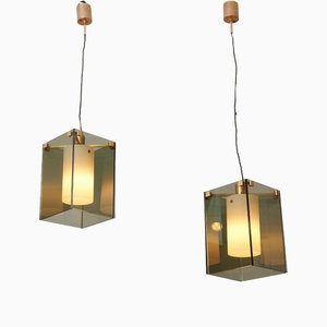 Model 2211 Pendant Lights by Max Ingrand for Fontana Arte, 1962, Set of 2