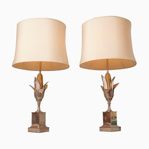 Lampade a spiga di mais di Maison Charles, 1970, set di 2