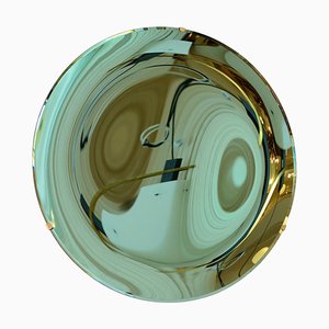 Green Sculptural Concave Mirror, 2020s