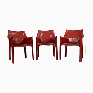 Vintage Cab Chairs for Cassina attributed to Mario Bellini, 1970s, Set of 6