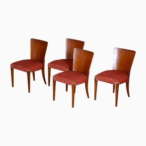 Czech Art Deco Chairs attributed to Jindrich Halabala for Up Zavody, 1940s, Set of 4