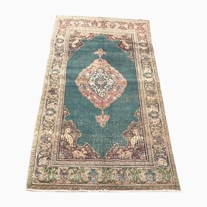 Vintage Turkish Teal Rug