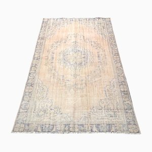 Peach and Orange Hand Woven Faded Overdyed Rug
