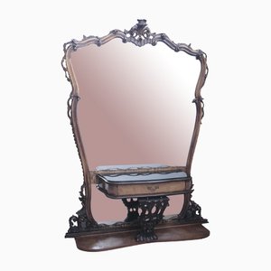 Petineuse Bathroom Mirror in the style of Chippendale