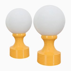 Yellow Table Lamps, Set of 2
