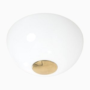 Ceiling Lamp with Brass and Glass