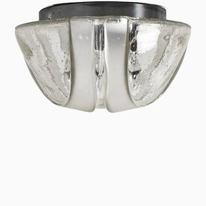 Glass Ceiling Lamp with Chrome Edge
