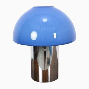 Vintage Chrome Mushroom Table Lamp