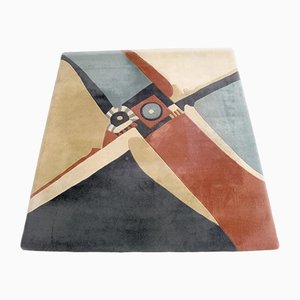 Tappeto vintage con motivo geometrico colorato