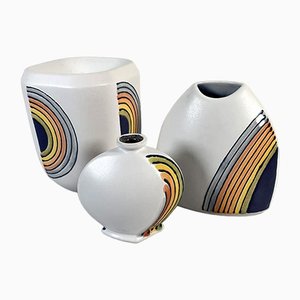 Ceramic Rainbow Vases from MKM, Set of 3