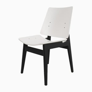 Weißer Stuhl aus Schichtholz von Emiel Veranneman