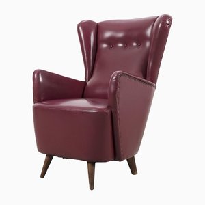 Vintage Easy Chair in Red Skai