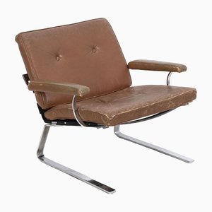 Easy Chair in Leather and Chrome