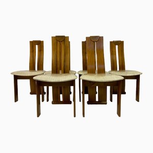 Italian Dining Chairs in the Style of Afra and Tobia Scarpa, 1970s, Set of 6