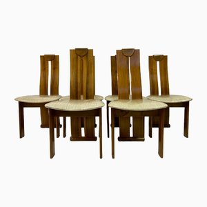 Italienische Esszimmerstühle im Stil von Afra & Tobia Scarpa, 1970er, 6er Set