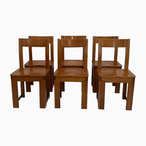 Moderne Kirschholz Stühle, 1970er, 6er Set
