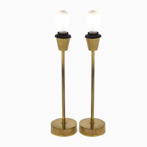 Metal Table Lamps, Sweden, 1970s, Set of 2