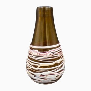Glass Vase with Melted Ribbon Strands from Venini, 1960s