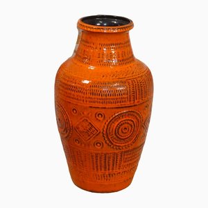 Orange Model 550-45 Contura Floor Vase from Bay Keramik, 1970s
