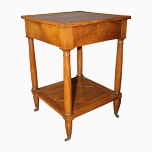 Side Table with Two Walnut Trays, 19th Century
