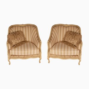 French Louis XV Style Bergere Armchairs from Henredon, 1970s, Set of 2