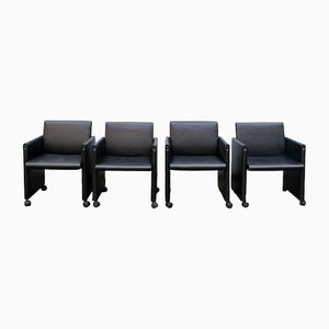 Leather Model Giulietta Chairs by Tobia & Afra Scarpa, Italy, 1988, Set of 4