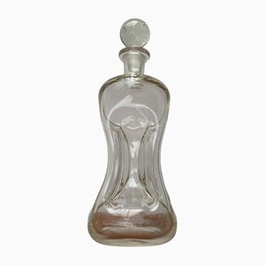 Große dänische Vintage Kluk Kluk Glasflasche von Holmegaard, 1970er