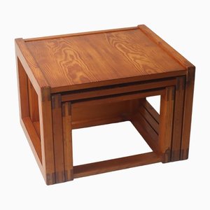Nesting Tables in Pine, Set of 3