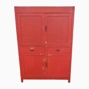 Spruce Stained Wood Pantry Cupboard