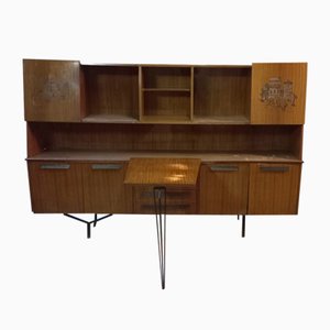 Mid-Century Sideboard with Retractable Table by Gio Ponti for Isa Bergamo