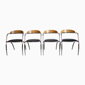 Italian Effezeta Chairs, 1980s, Set of 4