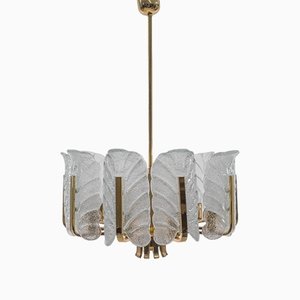 Grand Lustre à 10 Lampes dans le Style de Carl Fagerlund pour Orrefors, 1960s