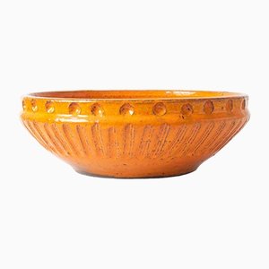 Belgian Orange Ceramic Bowl from Keramar, 1970s