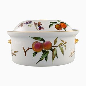 English Large Evesham Lidded Tureen in Porcelain from Royal Worcester, 1980s