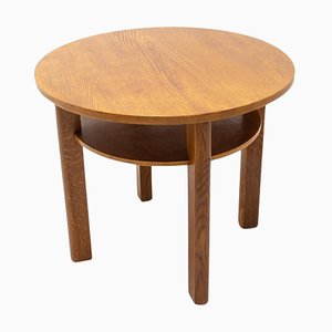 Mesa de centro checa de madera de roble, años 50