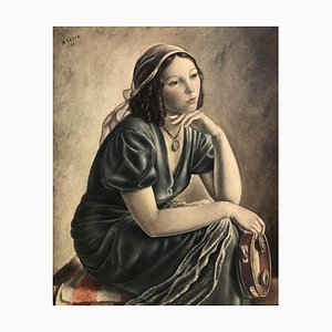 Albert Locca, Woman, 1937, Oil on Canvas